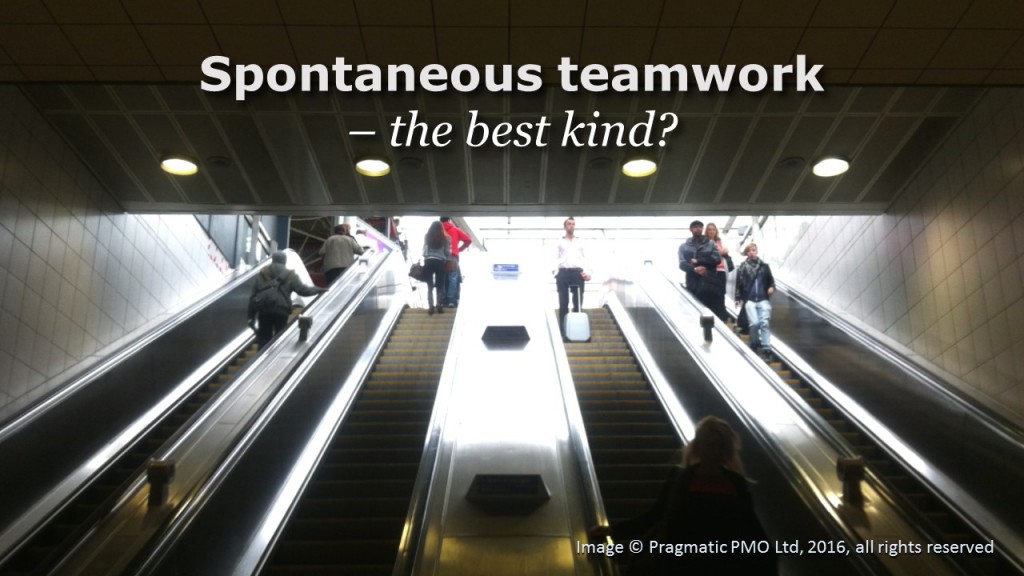 Spontaneous teamwork - the best kind