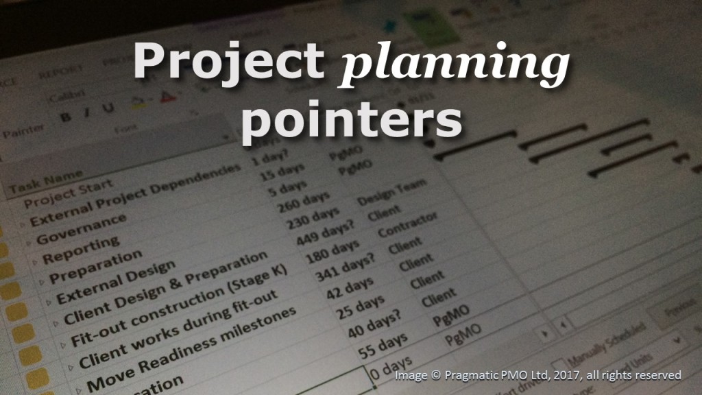 Project Planning Pointers