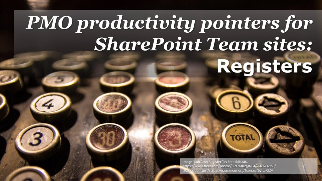 SharePoint tips - Registers